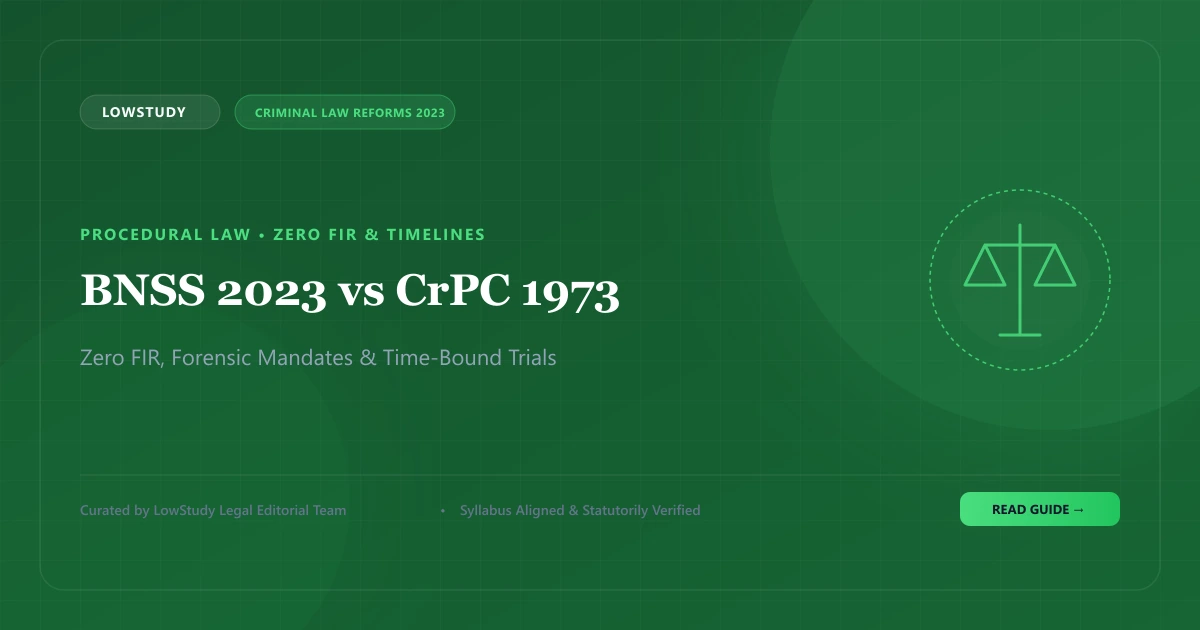 BNSS 2023 vs CrPC 1973 key procedural differences and timelines