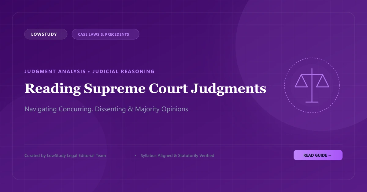 How to read and understand a Supreme Court judgment anatomy guide