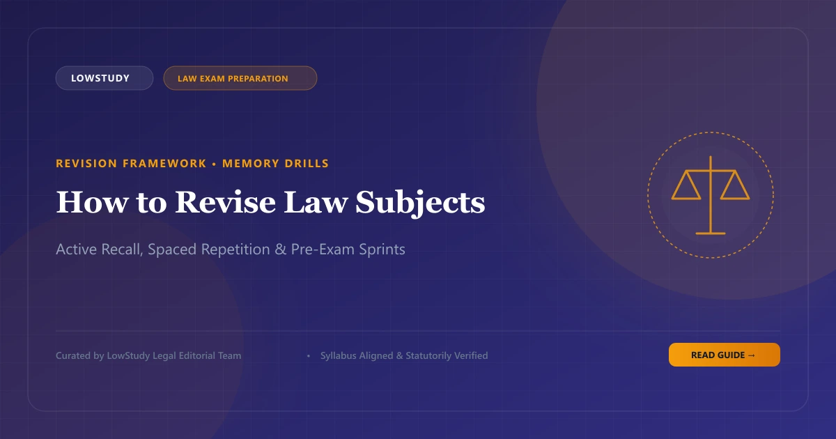 How to revise law subjects before university exams active recall method