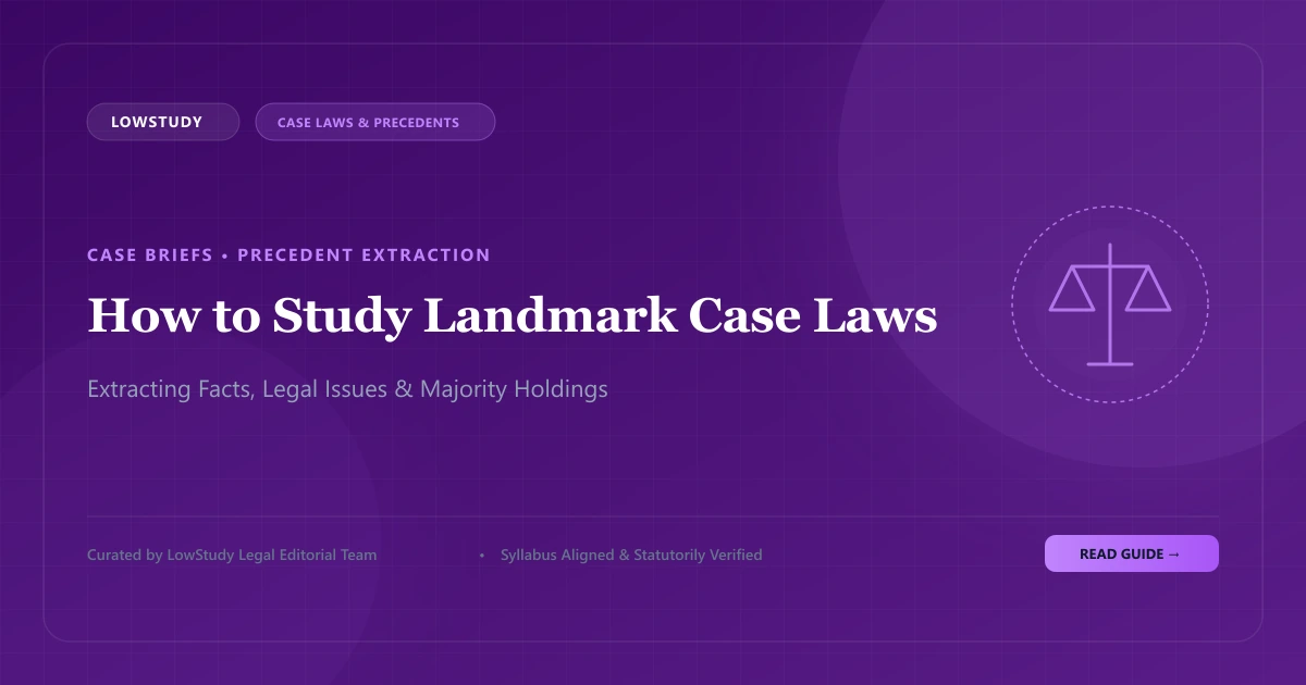 How to study landmark case laws for LLB exams case briefing method
