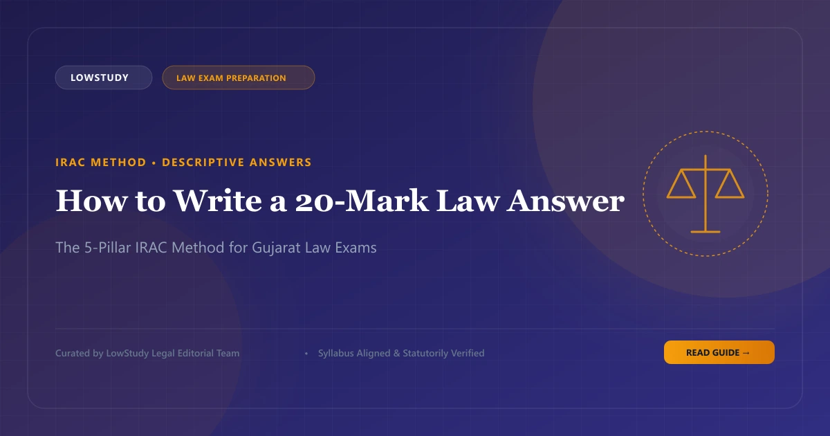 How to write a 20-mark law exam answer using IRAC methodology