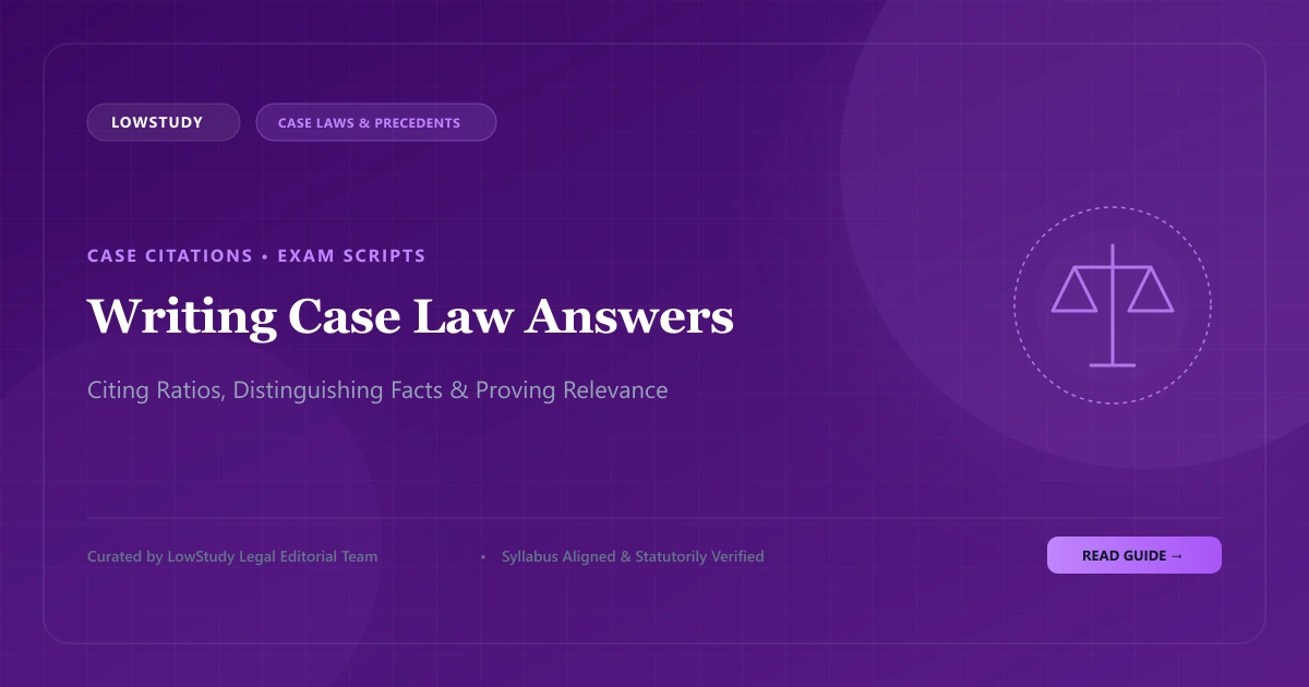 How to write a case law answer in university law exam structure