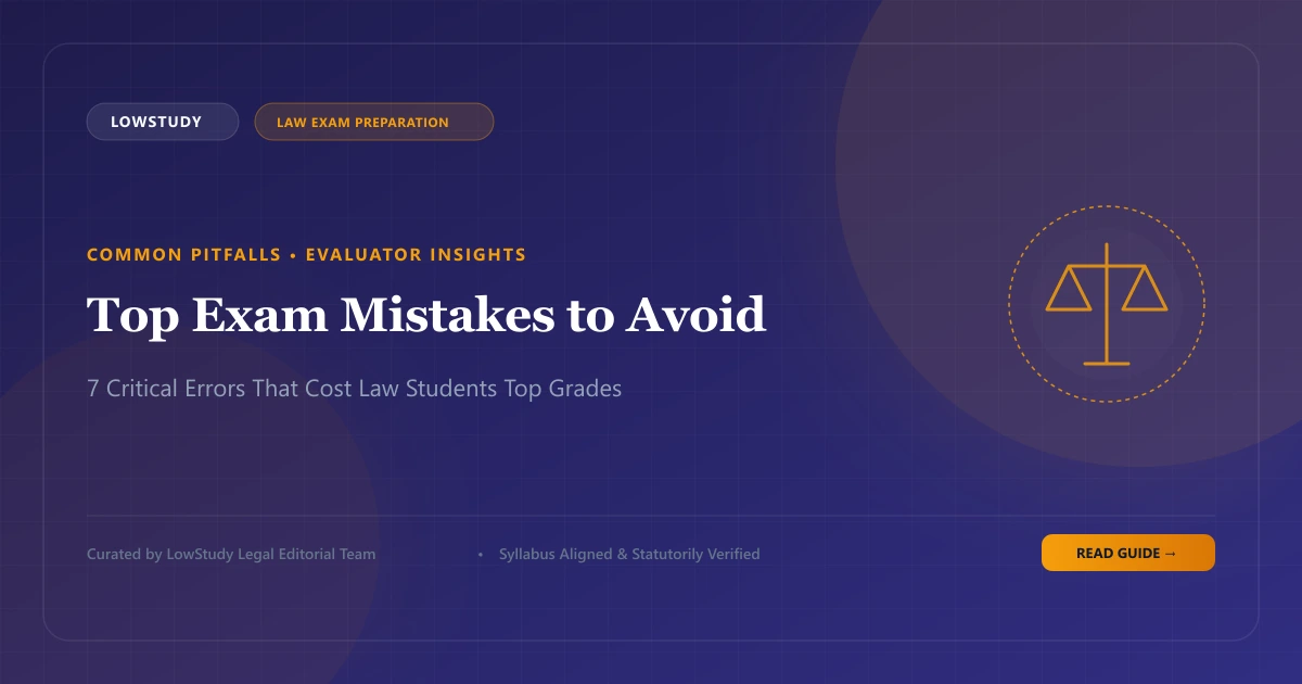 Important mistakes law students should avoid in university exams