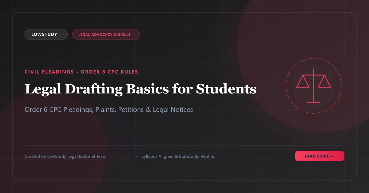 Legal drafting basics for law students plaint and legal notice formats